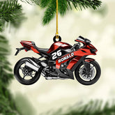 Artparel Custom Motorcycle Ornaments 2024 Motorcycle Ornaments for Christmas Tree Personalized Dirt Bike Ornament Motocross Christmas Ornament Biker Ornament Motorcycle Gift for Xmas for Dad (MC17)